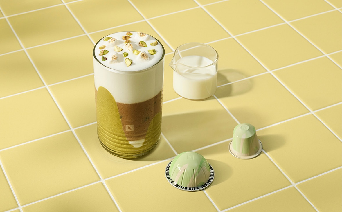 Iced Pistachio Vanilla Oat Latte - Nespresso Recipes